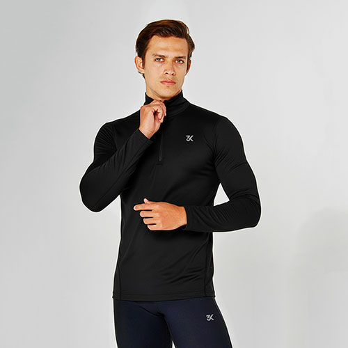 MENS QUARTER ZIP, NEGRO, XL