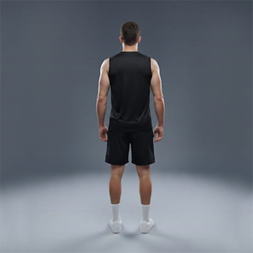 MENS MUSCLE SHIRT, NEGRO, XL