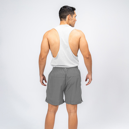 FITTED BK YOKE SHORT, GRIS, XL