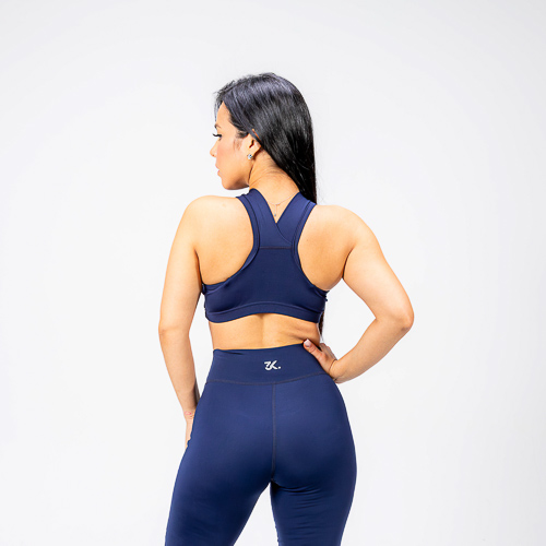 SPORT BRA, AZUL NEGRO, L