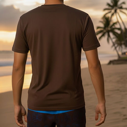 CAMISETA PLAYERA, CAFÉ, XS