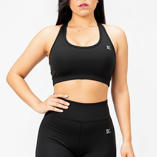 SPORT BRA, NEGRO, XS