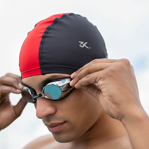 GORRO ADULTO DE NATACION, ROJO, XS