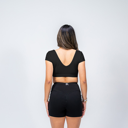 BALLET CROP MANGA LARGA, NEGRO, XS