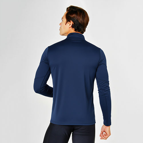 MENS QUARTER ZIP, AZUL NEGRO, XS