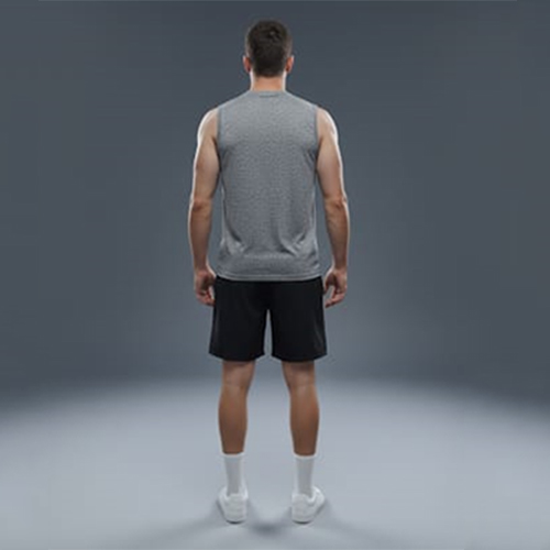 MENS MUSCLE SHIRT, HEATHER GREY, XS