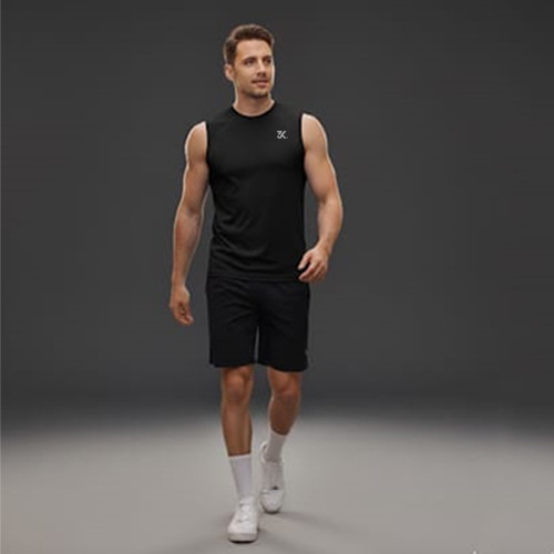 MENS MUSCLE SHIRT, NEGRO, XL