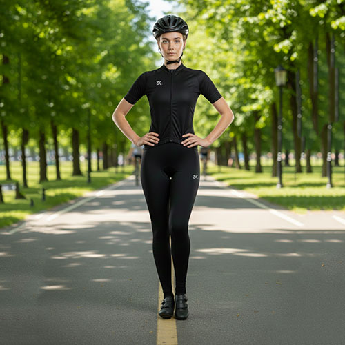 LEGGINGS CICLISMO, NEGRO, XS